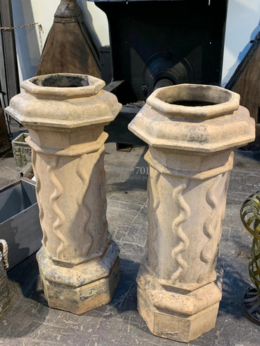Pair buff decorative - of,