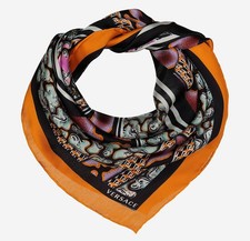 Versace Multicolor Abstract Silk Scarf