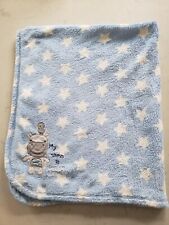 Primark Early Days Hector Hippo Cot Pram Blanket Blue Star Comforter 30" x 38"