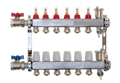 Underfloor heating manifold - manifold, 6