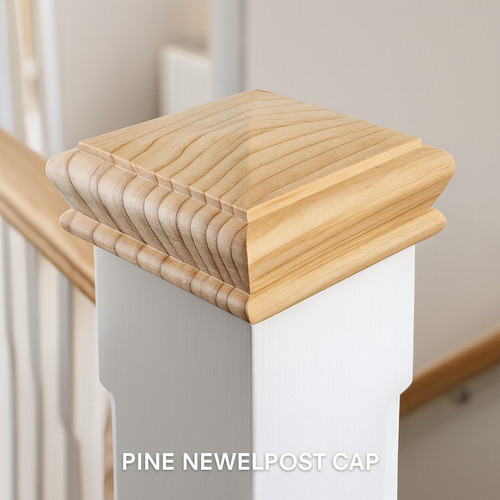 Pine pyramid newel caps - pine,