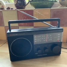 Morphy Richards R130,  3 Band Portable Radio Black Vintage, Working.   [D2]