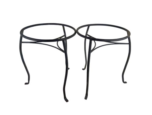 Pair vintage black wrought - 2,