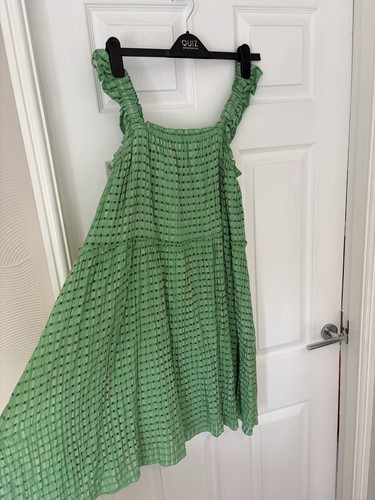 Green checked gingham - green,