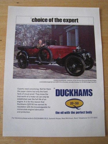 Duckhams motor oil with - duckhams,