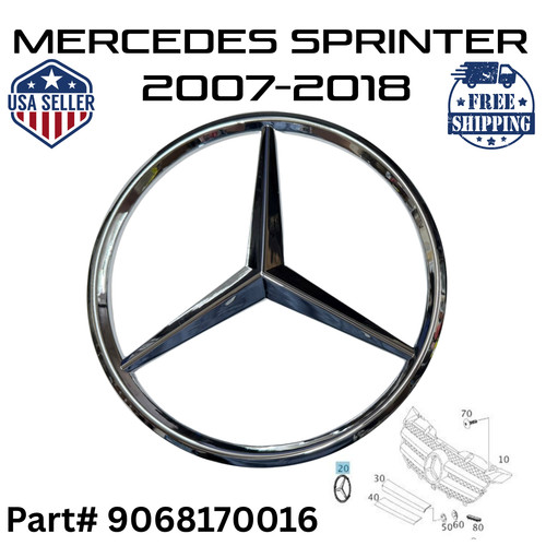 Front grill emblem - front, for