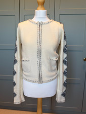 Chanel Off-White Wool Zip-Up