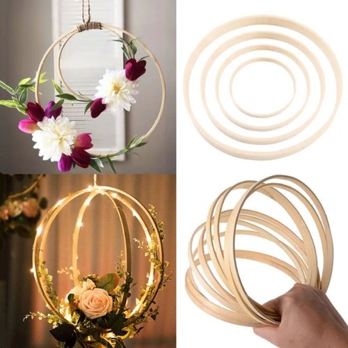 Wooden bamboo wearth ring - 1x,