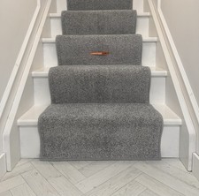 Carpet Stair Runner 7M x 60cm Colour SILVERMOON With Wool Whipped Edge.
