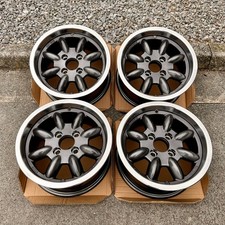 EX-DISPLAY SET Minilite UK 13x6” 4x98 PCD ET+20 / +15 GRY/DCUT Wheels