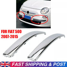 FOR FIAT 500 2007-2015 LOUNGE FRONT BUMPER MOULDING LOWER CHROME TRIM Pair