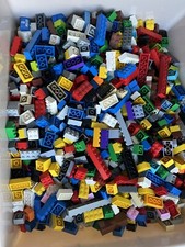 LEGO BRICKS 2x1 2x2 2x3 2x4 2x10 VARIOUS MIXED COLOURS 200g BUNDLE JOBLOT