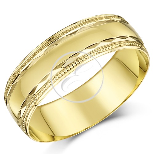 9ct yellow gold ring - yellow, bead