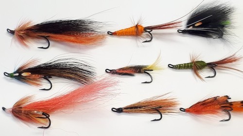 Mixed salmon flies size - salmon,