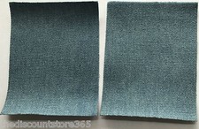 PAIR OF DENIM IRON-ON DENIM PATCHES JEANS REPAIR LIGHT/DARK BLUE/BLACK~FAST POST