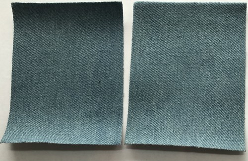 Pair denim iron - of,