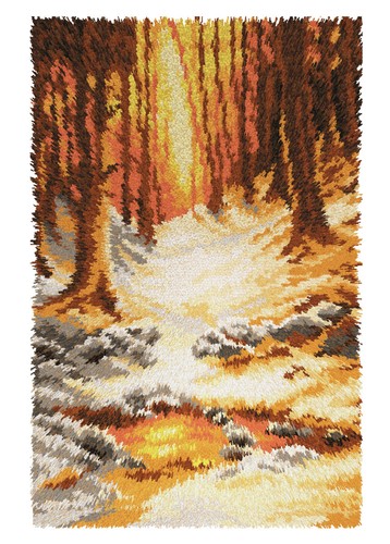 Forest latch hook kit - hook, rug