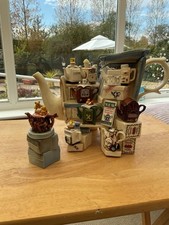 Paul Cardew Teapot Market Stall + Sugar Bowl 1998 Includes P P And P NEW PRICE!!