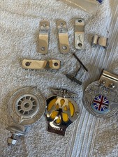 ENGLAND FLAG, BEHOLD ST CHRISTOPHER VINTAGE ENAMEL CAR BADGE EMBLEM + AA Badge 