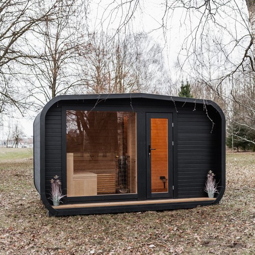 Luxury person outdoor sauna - person,