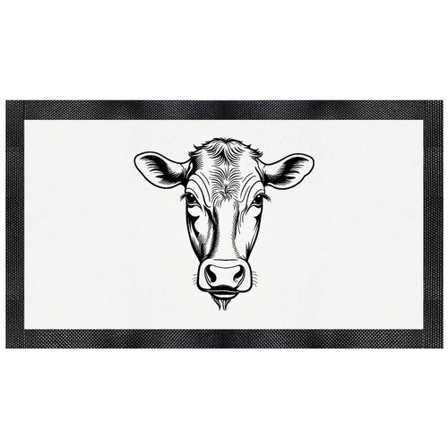 Cow portrait pet feeding mat - feeding,