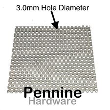 £ PERFORATED Sheet Metal 4 Finishes 3 or 10 mm Ø Hole UK Supplier Guillotine