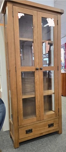 Glass display cabinet oak - display,