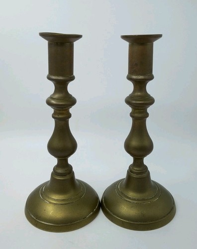 Vintage pair heavy brass - pair,