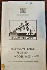 Early TV instruction booklet