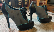 T.U.K. Blue Stitch Black Grey