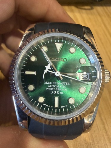 Seiko mod green dial - dial, automatic
