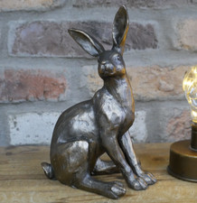 Sitting Bronze Hare Figurine