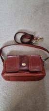 Gianni Conti Dark Tan Real Leather Shoulder Bag Designer