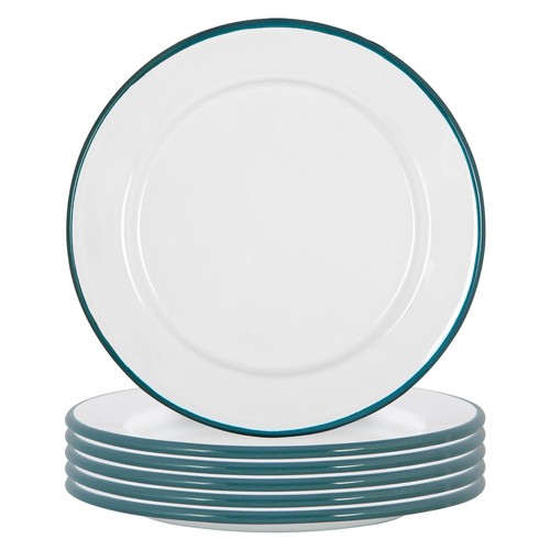 White enamel side plates - plates,