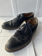 Russell & Bromley Southport Men's Navy Leather Brogue Shoes Size 8