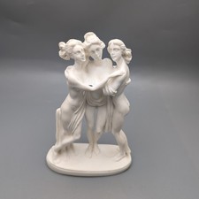 Alabaster Figure The Three Graces Charites Hand Made Greek Godesses 13 cm high