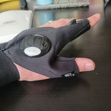 2 x Finger Gloves with LED Flashlight Gloves Outdoor Gear Rescue Night Fishing