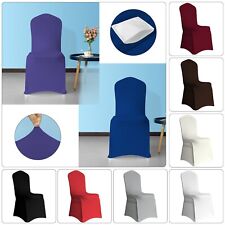 1-150pcs Chair Covers Flat Dining Spandex Slip Seat Cover Party Wedding Banquet