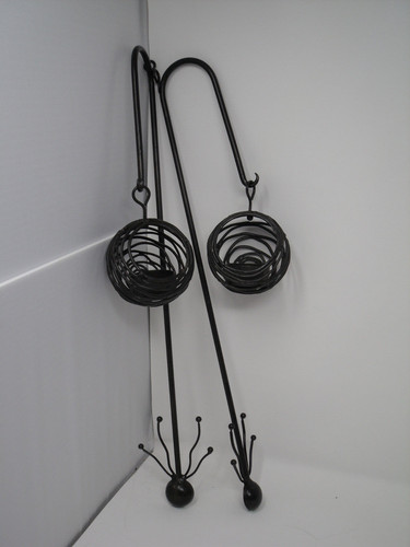 Pair ornate hanging basket - ornate,