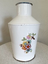 Antique Floral Enamel Water Pitcher, French Countryside, Cottage Core, Farmhouse
