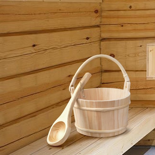 Sauna barrel and ladle - and, spa
