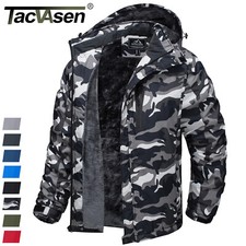 Mens Winter Jacket Thermal Ski Hooded Outdoor Snow Parka Fleece Lined Warm Coats