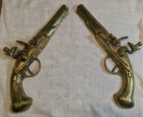Vintage pair ornate brass - vintage,