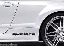 KIT 2 ADESIVI AUDI QUATTRO mm.300x33 TT S3 S4 S5 R8 STICKERS AUFKLEBER PEGATINAS