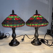 Pair Of 2 Tiffany Green & Red