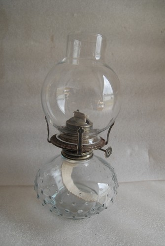 Vintage glass font oil - lamp, +