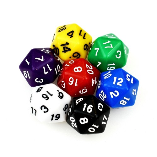 D20 dice sided set poly - dice,
