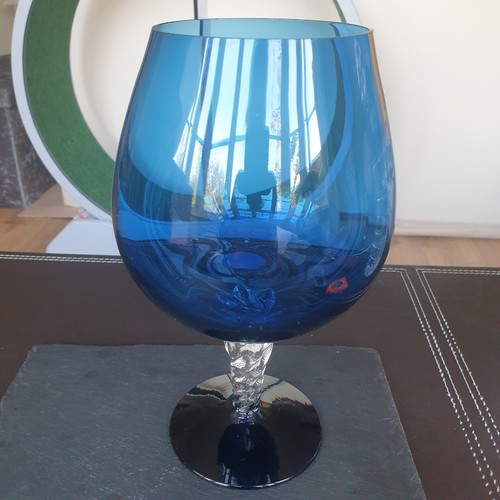 Vintage cobalt blue art glass - blue,
