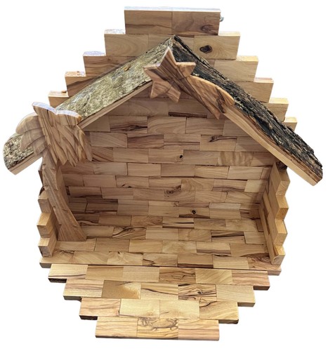 Large olive wood nativity set - large,