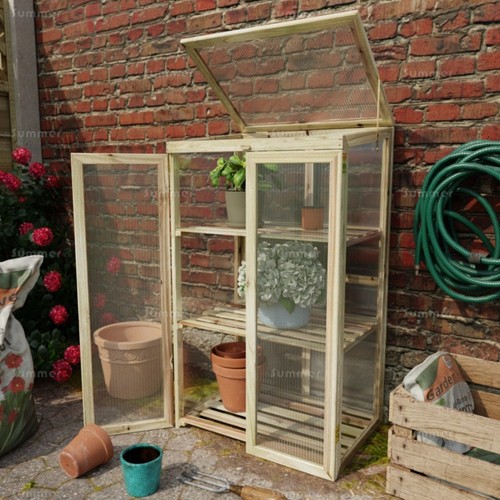 Compact wooden growhouse - compact,